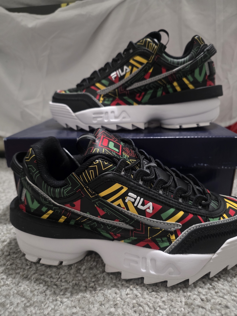 FILA Disruptor II Multicolor Pattern Sneakers